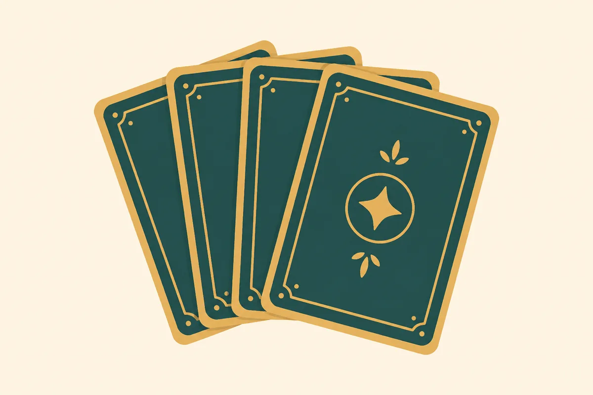 Four matching cards forming a completed book in Go Fish