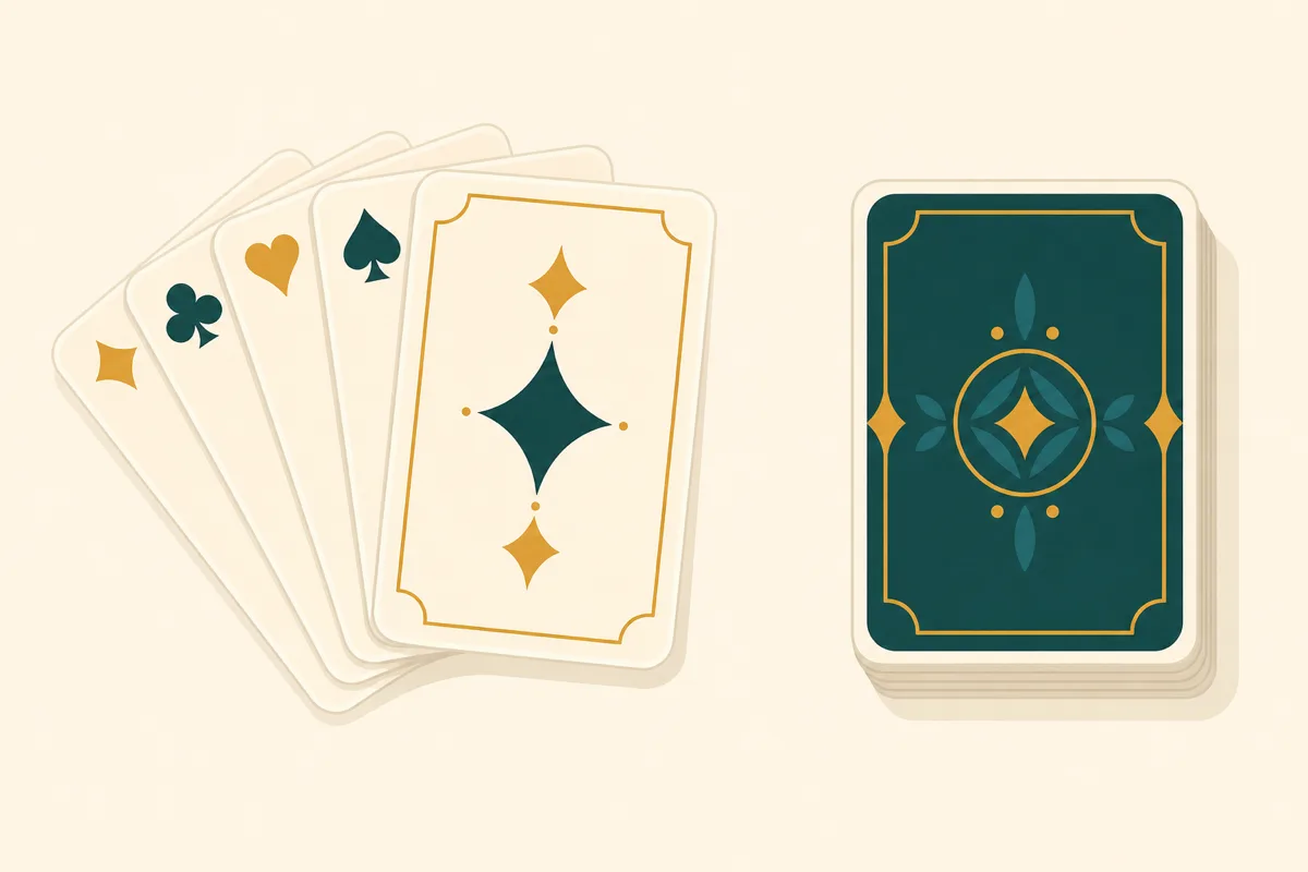 The hand and foot card stacks dealt to each player
