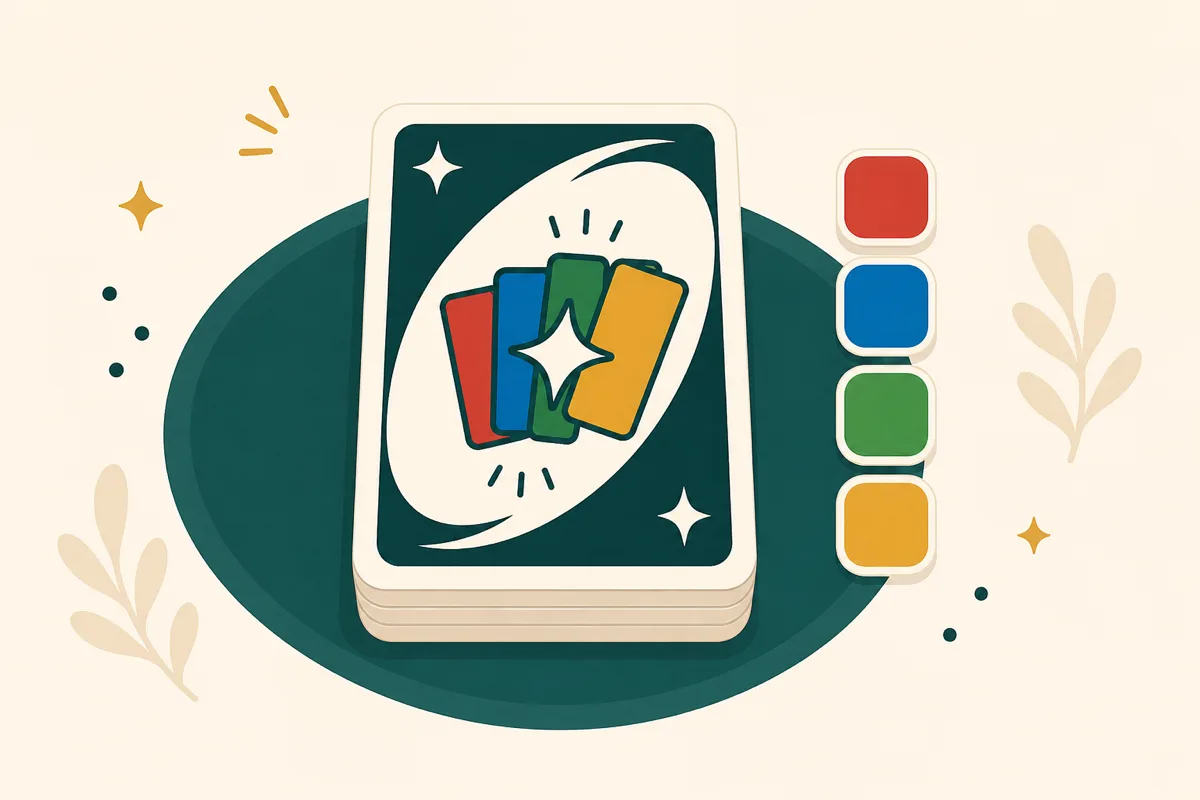 Uno discard pile with a Wild Draw Four card on top
